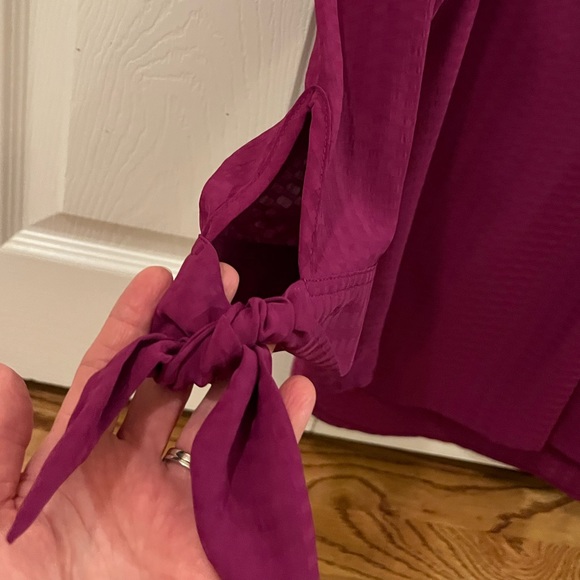 Fuchsia Zac & Rachel Blouse Size Petite Small - Picture 2 of 9